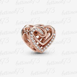 Pandora Sparkling Entwined Hearts Charm